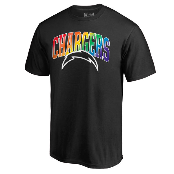 Men's Los Angeles Chargers NFL Pro Line by Fanatics Branded Black Big & Tall Pride T-Shirt