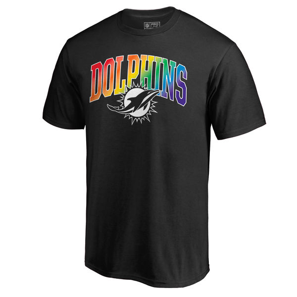 Men's Miami Dolphins NFL Pro Line by Fanatics Branded Black Big & Tall Pride T-Shirt