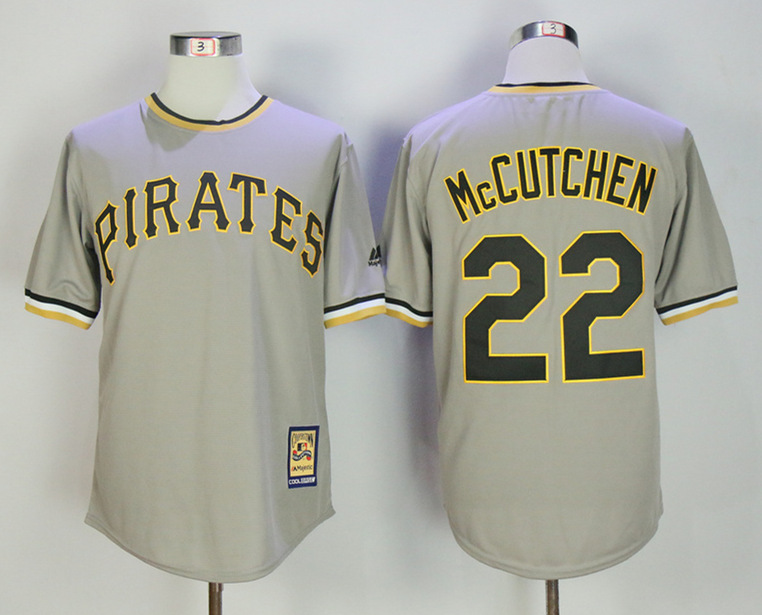 Pirates 22 Andrew McCutchen Gray Road Cool Base Cooperstown Collection Player Jersey