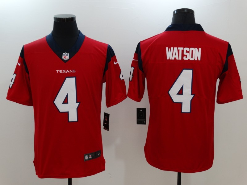 Nike Texans 4 Deshaun Watson Red Vapor Untouchable Player Limited Jersey