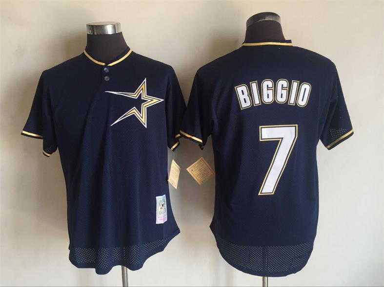 Astros 7 Craig Biggio Navy Cooperstown Collection Jersey
