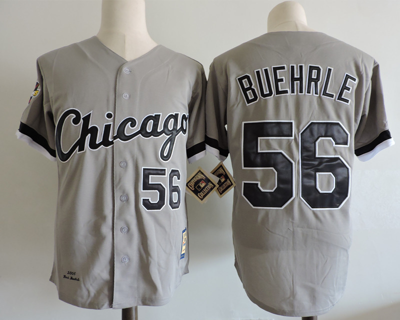 Cubs 56 Mark Buehrle Gray 2005 Cooperstown Collection Jersey