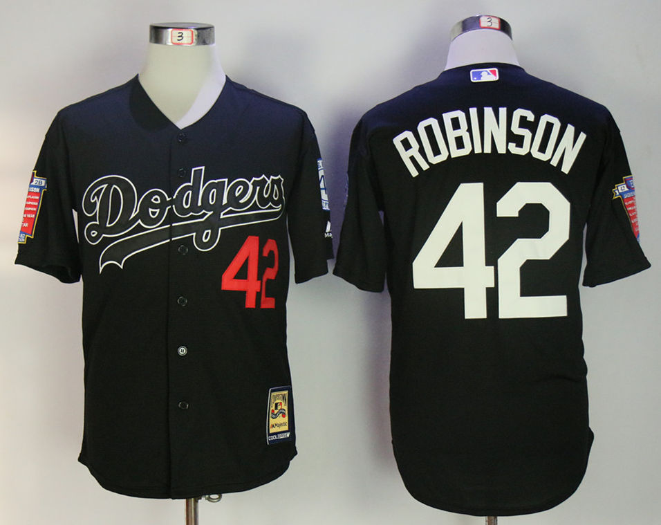 Dodgers 42 Jackie Robinson Black Cooperstown Collection Limited Edition Jersey