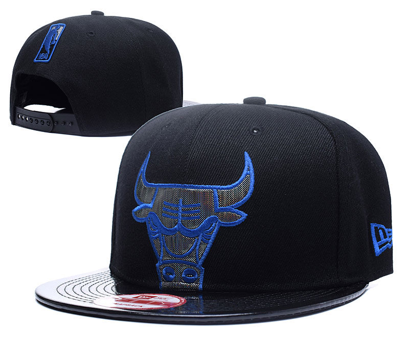 Bulls Team Logo Black Adjustable Hat YS