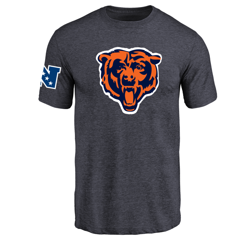 Chicago Bears NFL Men's Design Your Own Tri Blend T-Shirt Navy