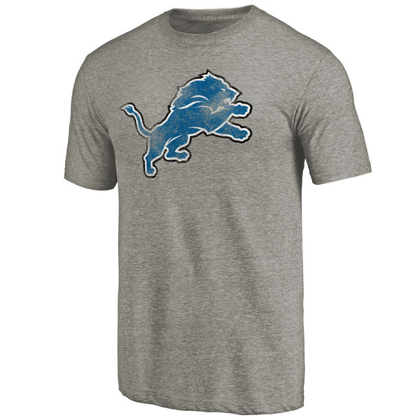 Detroit Lions NFL Pro Line Distressed Team T-Shirt Ash