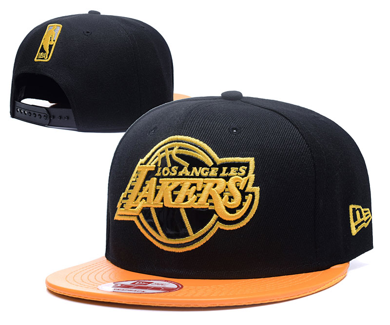 Lakers Team Logo Black Adjustable Hat YS