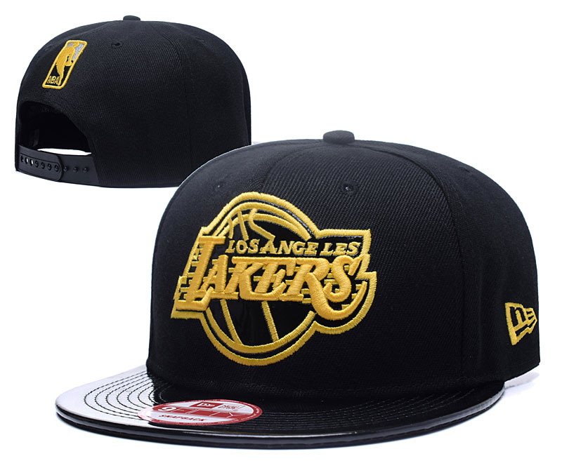 Lakers Team Logo Black Adjustable Hat YS2