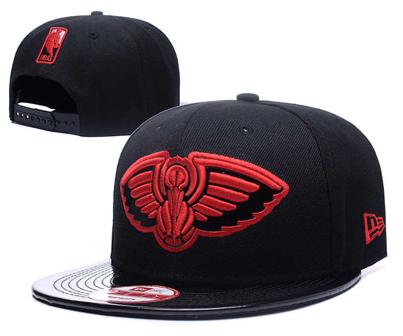 Pelicans Team Logo Black Adjustable Hat YS