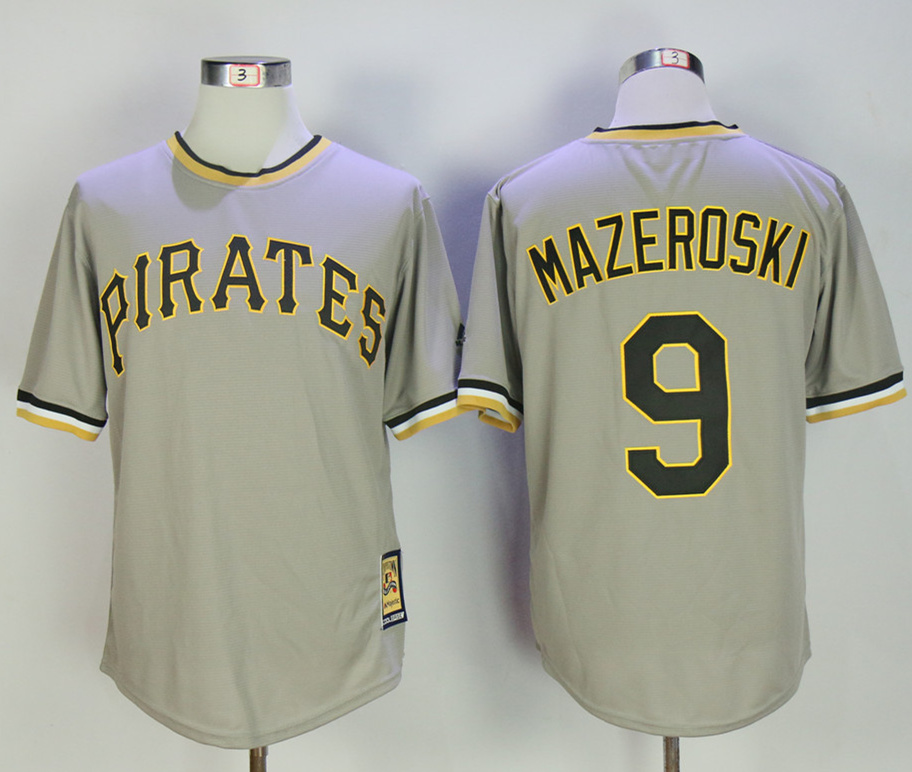 Pirates 9 Bill Mazeroski Gray Cooperstown Collection Cool Base Jersey