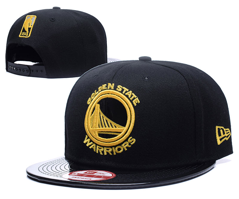 Warriors Team Logo Black Adjustable Hat YS2
