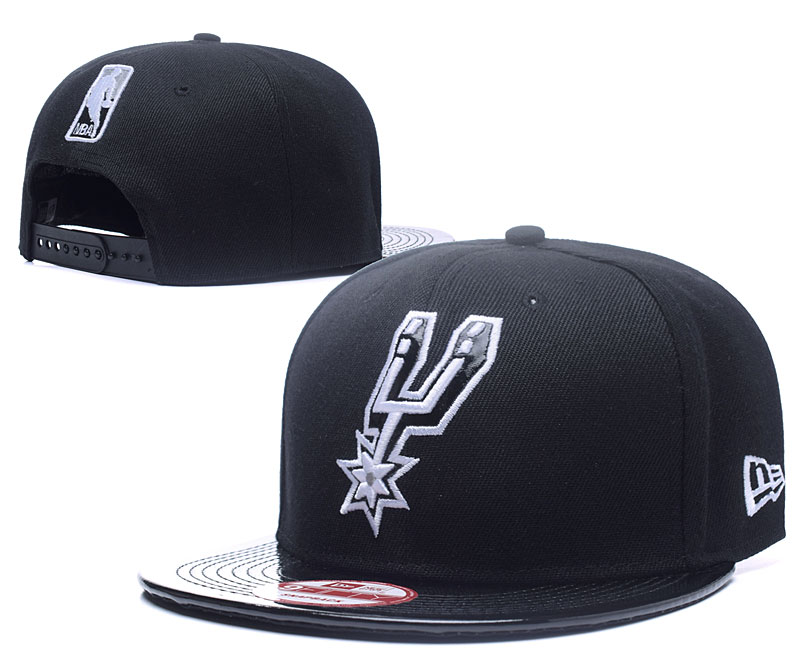 Spurs Team Logo Black Adjustable Hat GS