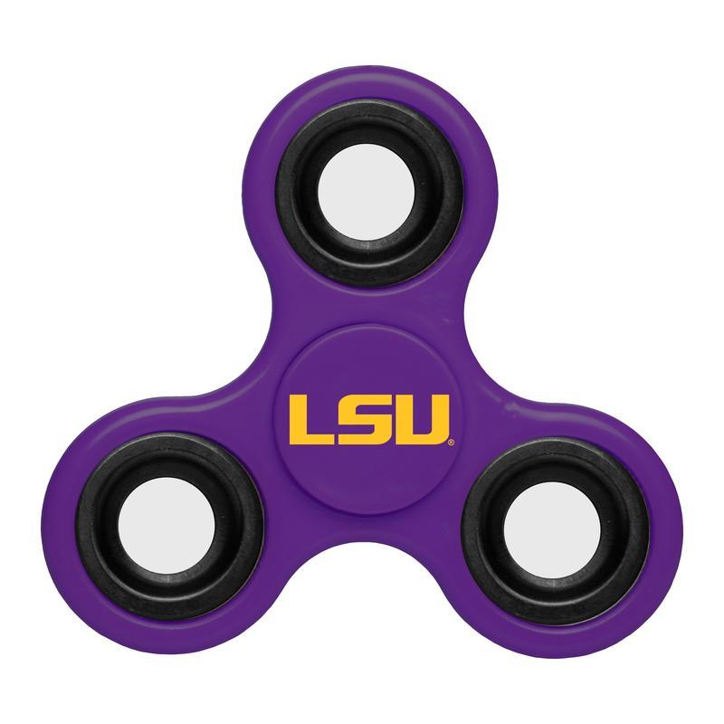 LSU Tigers Team Logo Purple 3 Way Finger Spinner