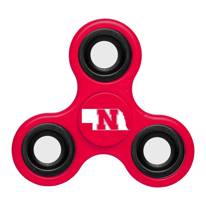 Nebraska Cornhuskers Team Logo Red 3 Way Finger Spinner