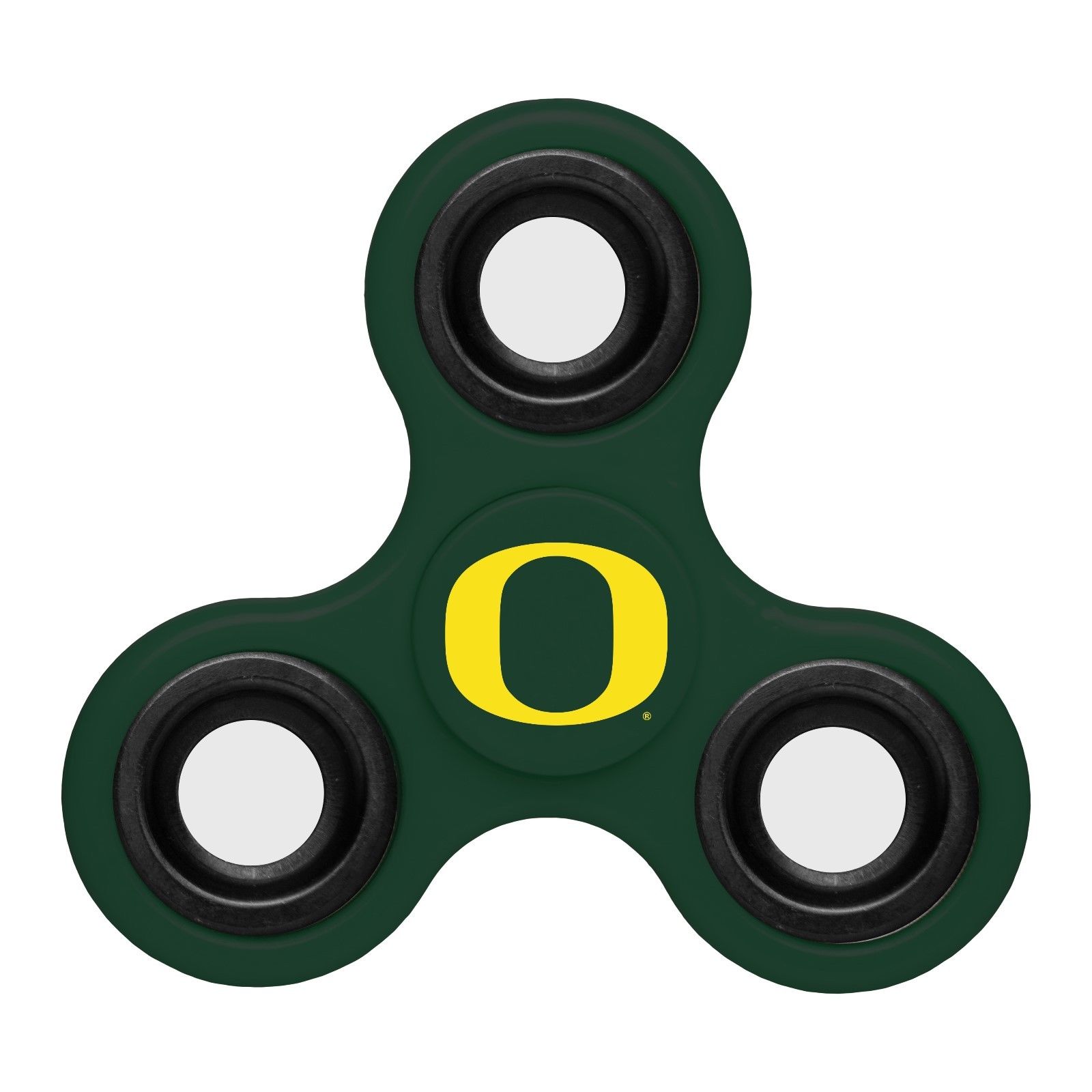 Oregon Ducks Team Logo Green 3 Way Finger Spinner