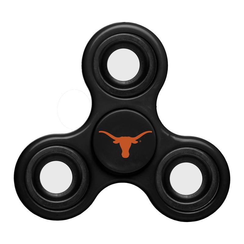 Texas Longhorns Team Logo Black 3 Way Finger Spinner