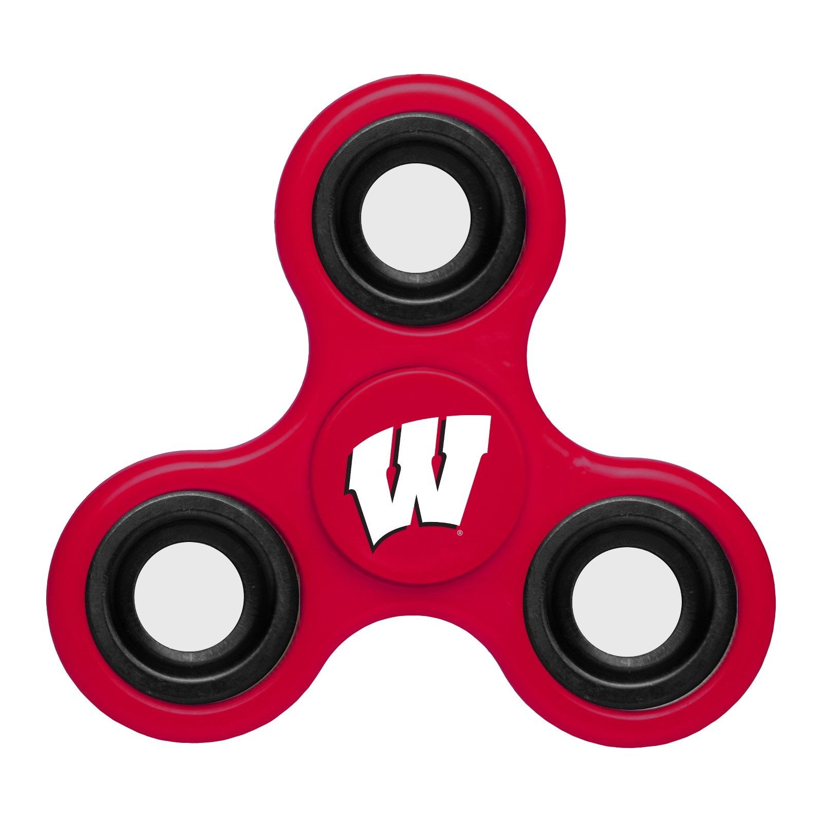 Wisconsin Badgers Team Logo Red 3 Way Finger Spinner