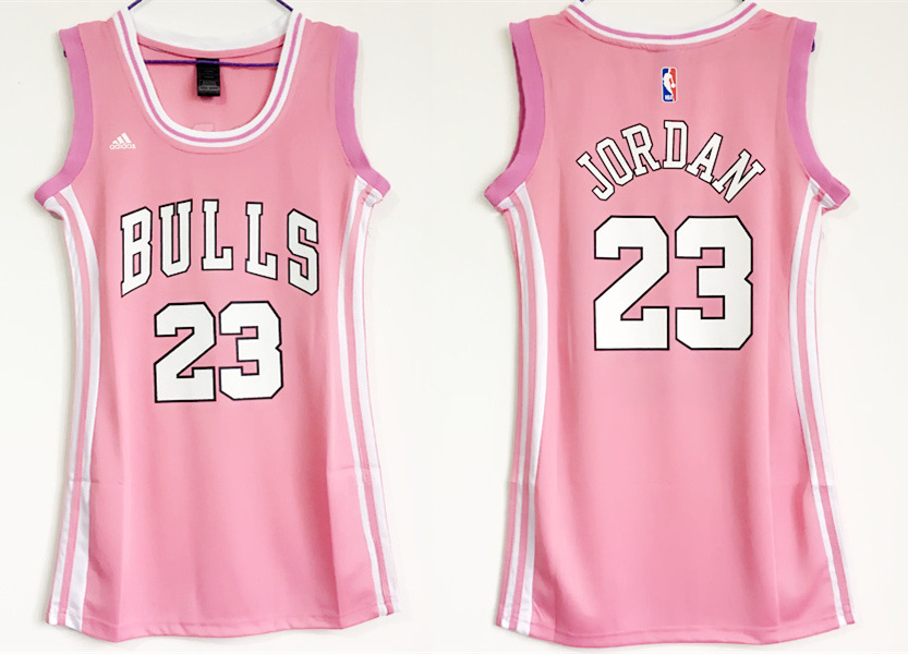 Bulls 23 Michael Jordan Pink Women Swingman Jersey
