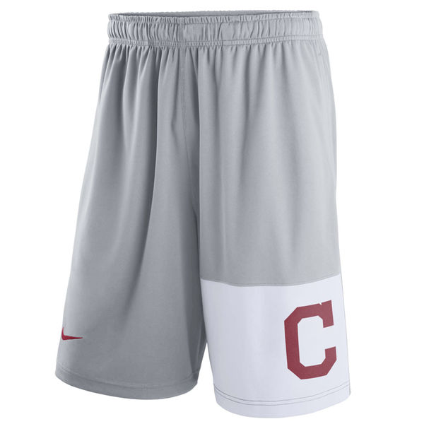 Men's Cleveland Indians Nike Gray Dry Fly Shorts