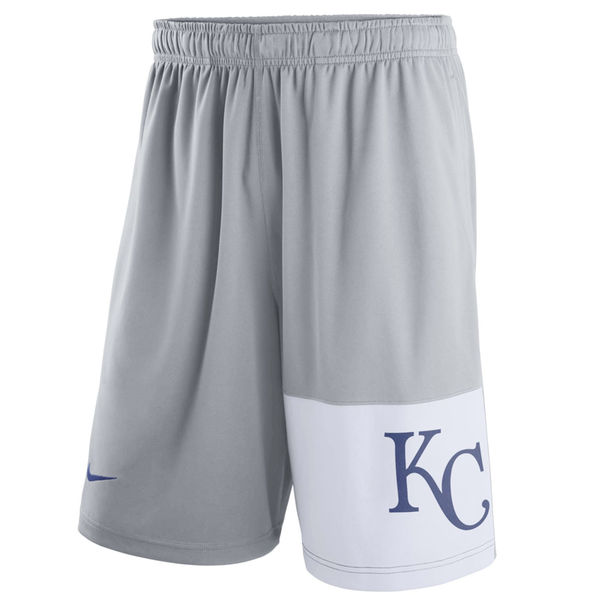 Men's Kansas City Royals Nike Gray Dry Fly Shorts
