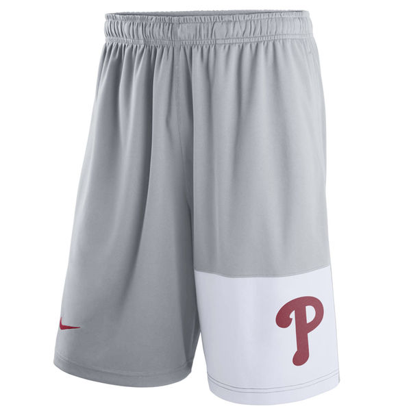 Men's Philadelphia Phillies Nike Gray Dry Fly Shorts