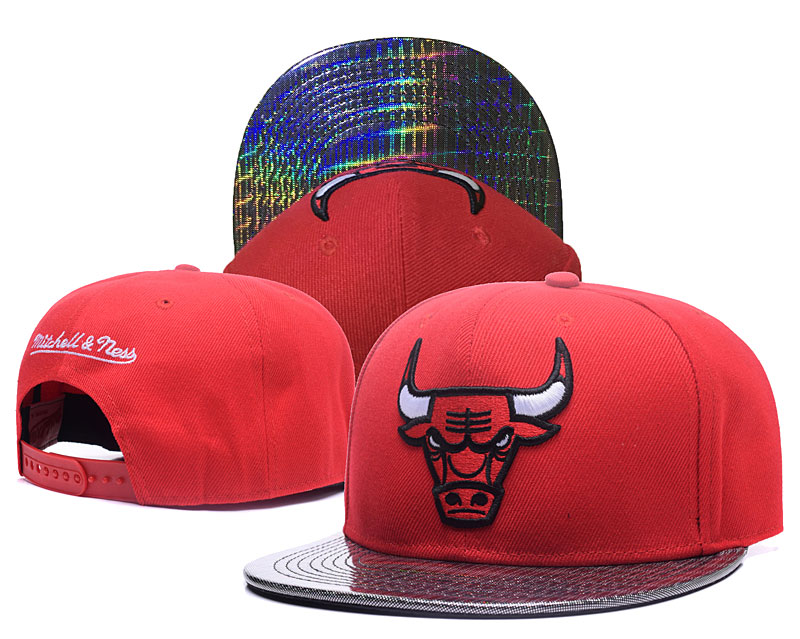Bulls Team Logo Red Adjustable Hat GS