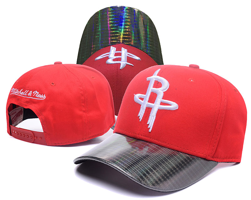 Rockets Team Logo Red Peaked Adjustable Hat GS