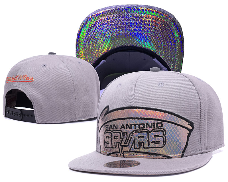 Spurs Team Logo Gray Reflective Adjustable Hat GS