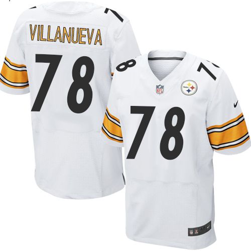 Nike Steelers 78 Alejandro Villanueva White Elite Jersey