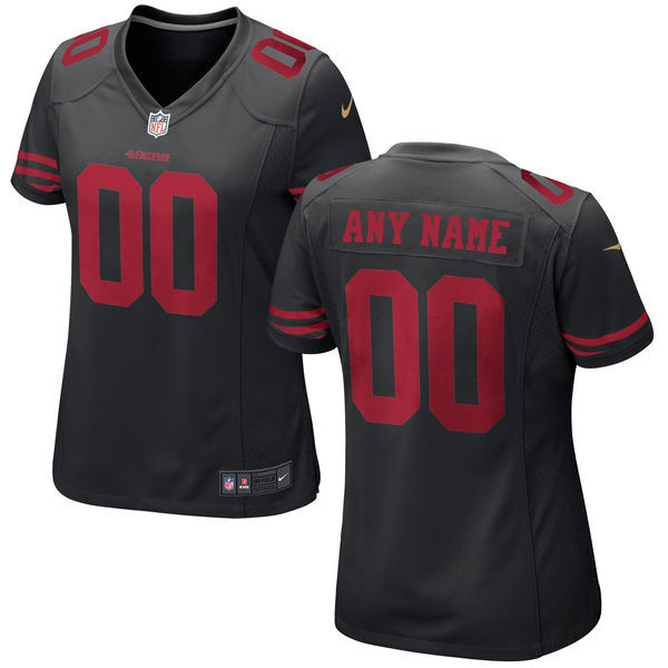 Women's Nike San Francisco 49ers Black Customized Game Jersey