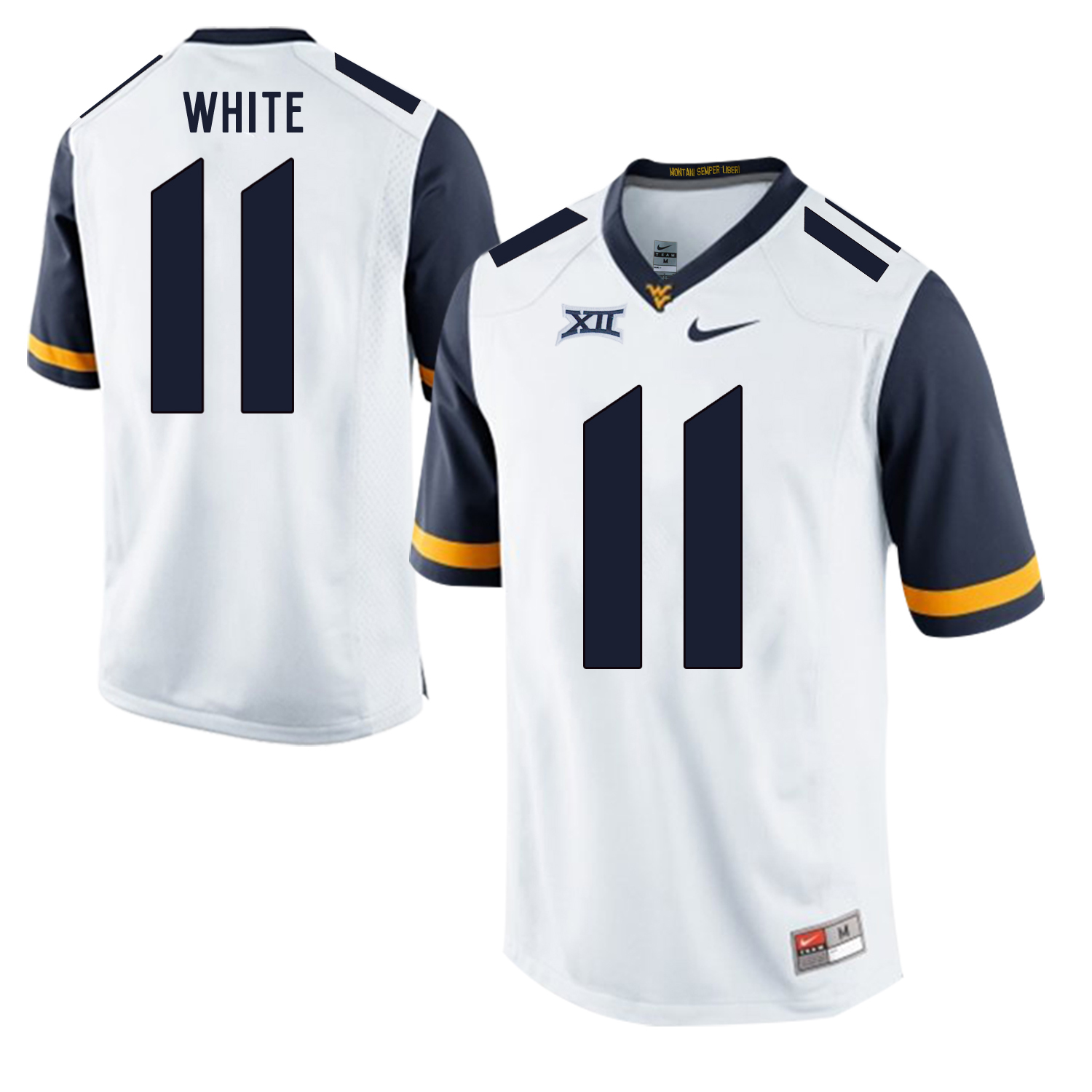 West Virginia Mountaineers 11 Kevin White White College Football Jersey