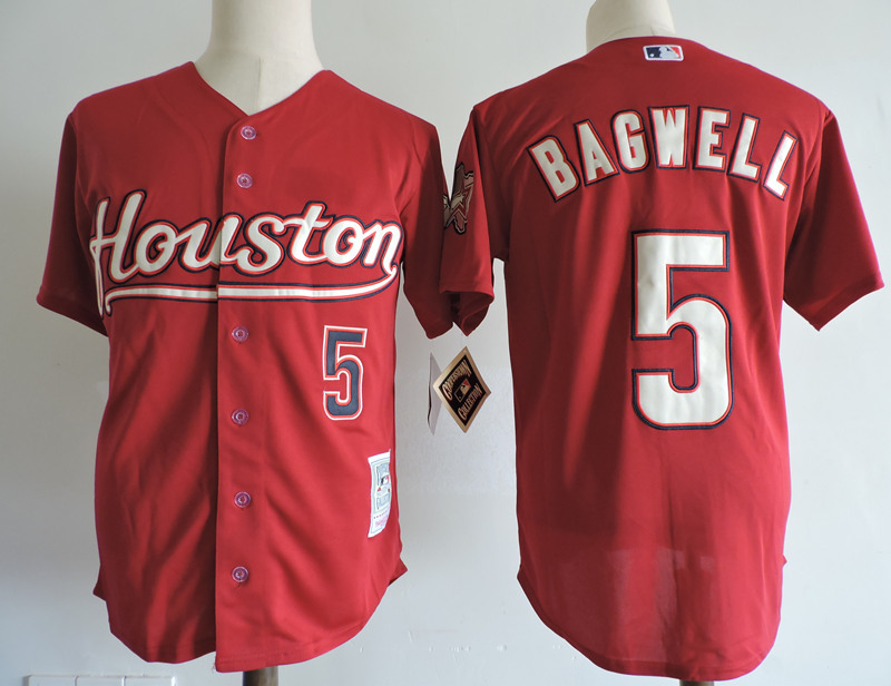 Astros 5 Jeff Bagwell Red Cooperstown Collection Jersey