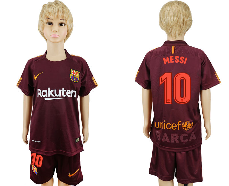 2017-18 Barcelona 10 MESSI Third Away Youth Soccer Jersey