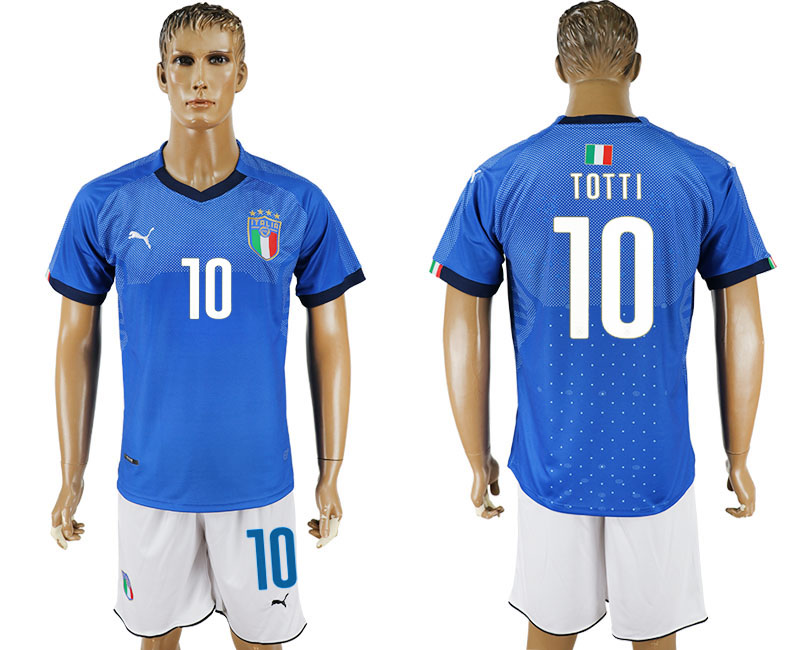 2017-18 Italy 10 TOTTI Home Soccer Jersey