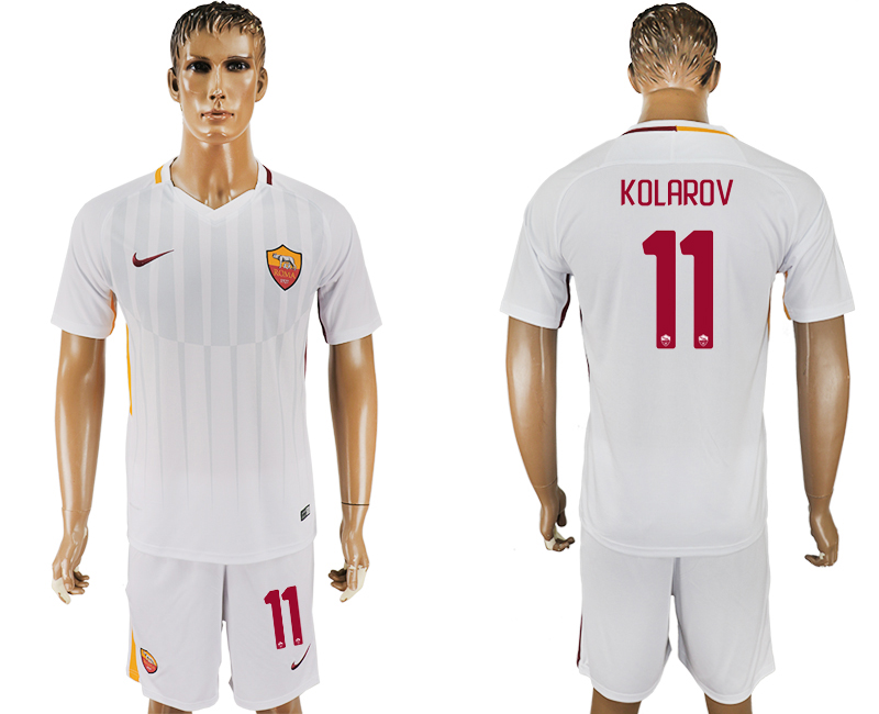2017-18 Roma 11 KOLAROV Away Soccer Jersey