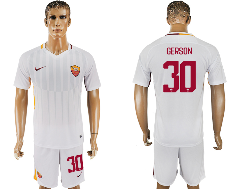 2017-18 Roma 30 GERSON Away Soccer Jersey