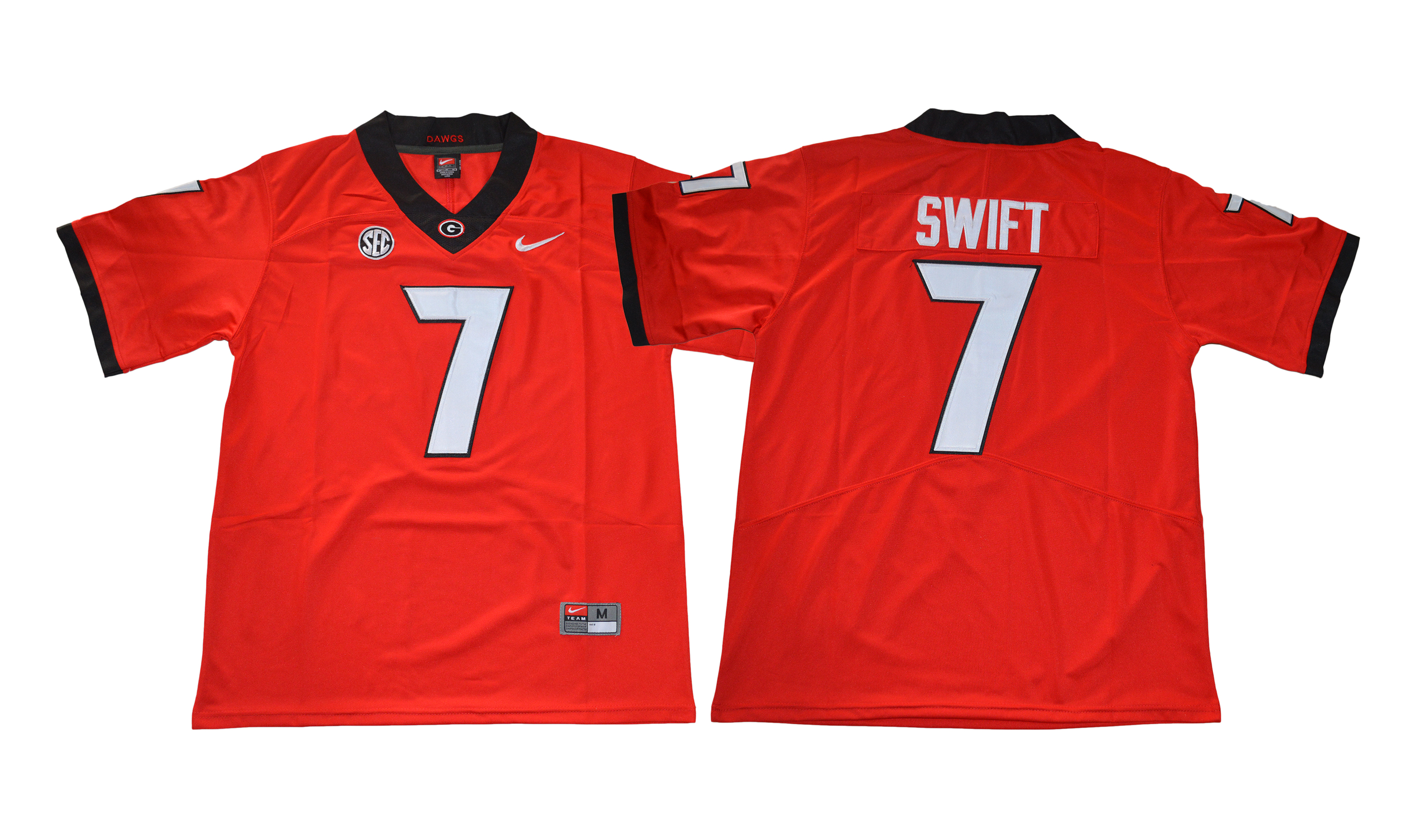 Georgia Bulldogs 7 D'Andre Swift Red College Football Jersey