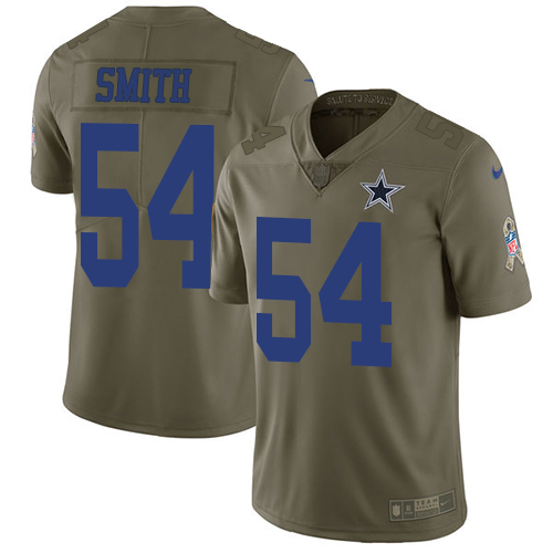 Nike Cowboys 54 Jaylon Smith Olive Salute To Service Limited Jersey