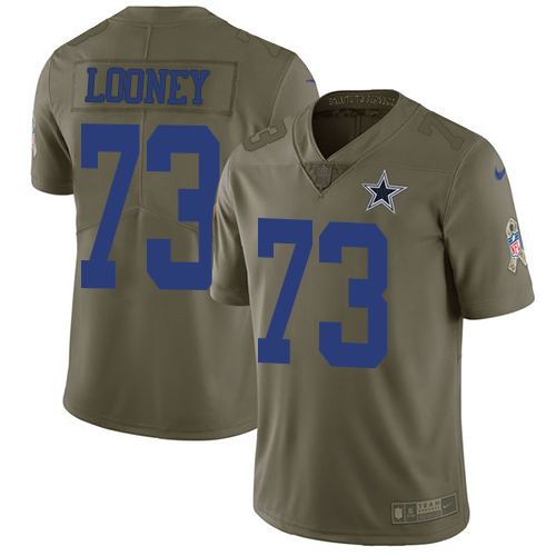Nike Cowboys 73 Joe Looney Olive Salute To Service Limited Jersey
