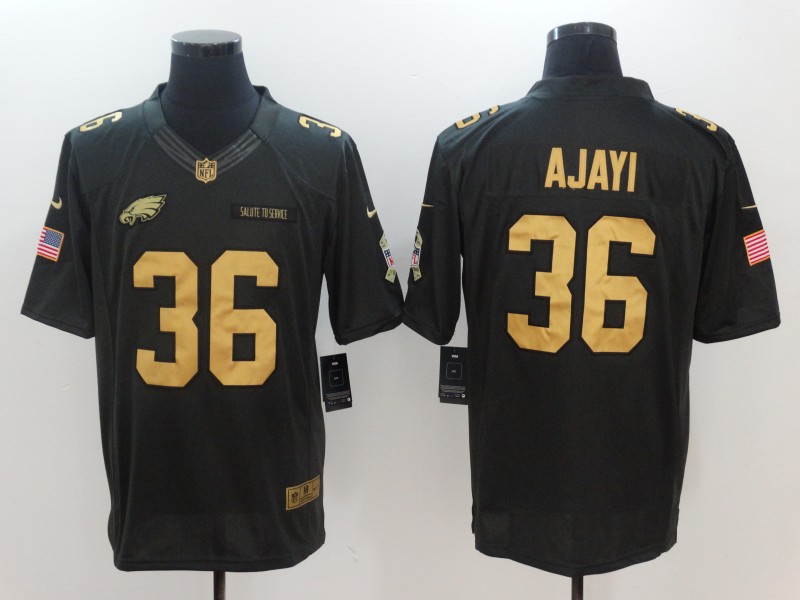 Nike Eagles 36 Jay Ajayi Anthracite Salute To Service Limited Jersey