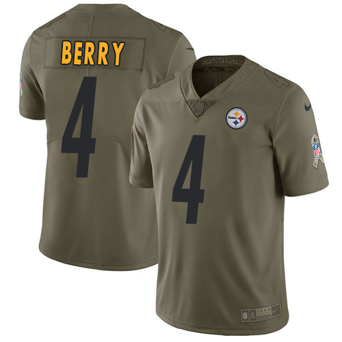 Nike Steelers 4 Jordan Berryi Olive Salute To Service Limited Jersey
