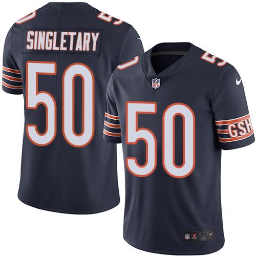 Nike Bears 50 Mike Singletary Navy Youth Vapor Untouchable Player Limited Jersey