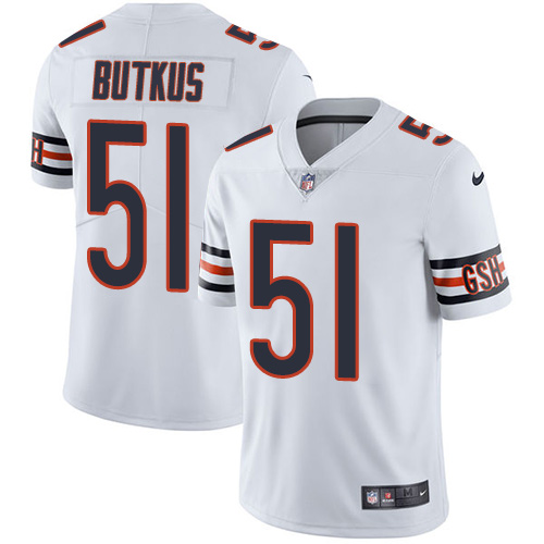 Nike Bears 51 Dick Butkus White Youth Vapor Untouchable Player Limited Jersey