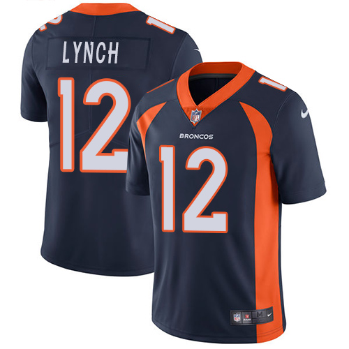 Nike Broncos 12 Paxton Lynch Navy Youth Vapor Untouchable Player Limited Jersey
