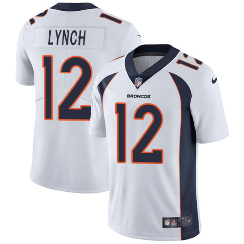 Nike Broncos 12 Paxton Lynch White Youth Vapor Untouchable Player Limited Jersey