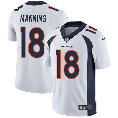 Nike Broncos 18 Peyton Manning White Youth Vapor Untouchable Player Limited Jersey