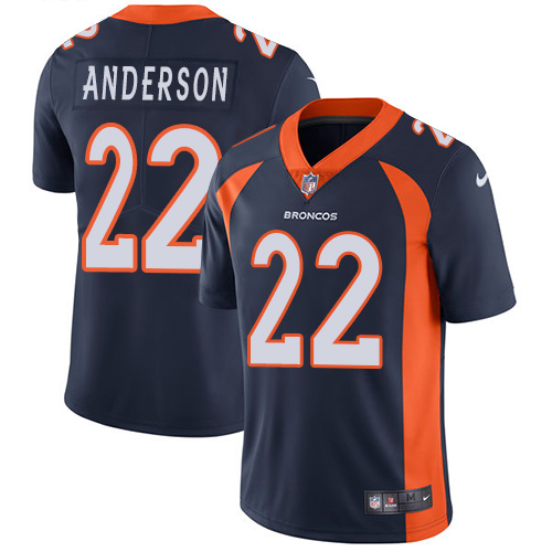 Nike Broncos 22 C.J. Anderson Navy Vapor Untouchable Player Limited Jersey