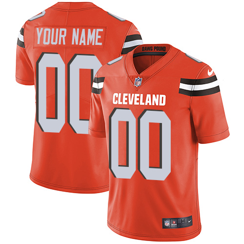 Nike Browns Orange Men's Customized Vapor Untouchable Player Limited Jersey