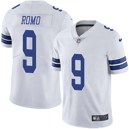 Nike Cowboys 9 Tony Romo White Youth Vapor Untouchable Player Limited Jersey