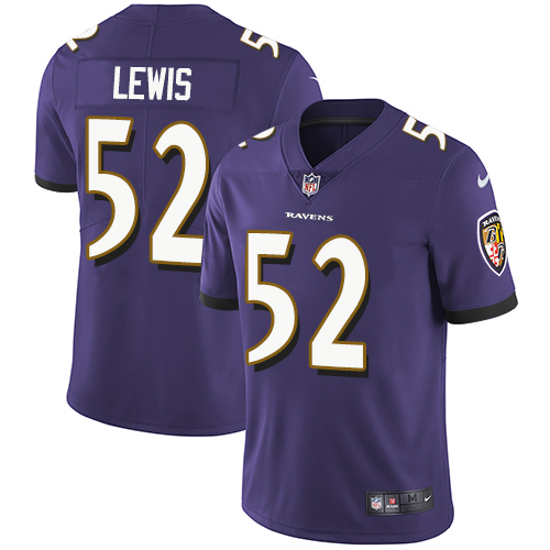 Nike Ravens 52 Ray Lewis Purple Youth Vapor Untouchable Player Limited Jersey